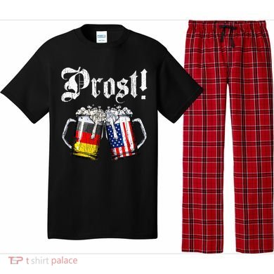 German American Flag Prost Beer Oktoberfest Pajama Set
