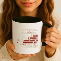 Gun American Flag Funny I Identify As NonBidenary Coffee Mug thumb 3