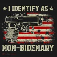 Gun American Flag Funny I Identify As NonBidenary Women's Tank Top thumb 5