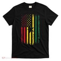 Ghanaian American Flag Ghanaian Roots Republic Of Ghana T-Shirt thumb 0