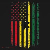 Ghanaian American Flag Ghanaian Roots Republic Of Ghana T-Shirt thumb 7