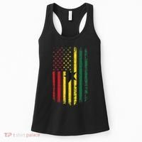 Ghanaian American Flag Ghanaian Roots Republic Of Ghana Women's Tank Top thumb 0