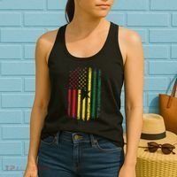 Ghanaian American Flag Ghanaian Roots Republic Of Ghana Women's Tank Top thumb 2