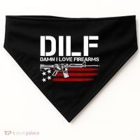 Gun American Flag DILF Damn I Love Firearms USA-Made Doggie Bandana thumb 0