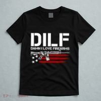 Gun American Flag DILF Damn I Love Firearms T-Shirt thumb 5