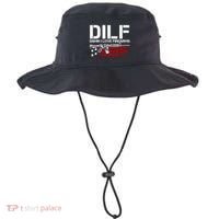 Gun American Flag DILF Damn I Love Firearms Bucket Hat thumb 0