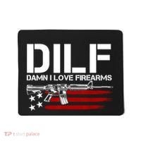 Gun American Flag DILF Damn I Love Firearms Mousepad thumb 0