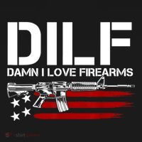 Gun American Flag DILF Damn I Love Firearms Mousepad thumb 1
