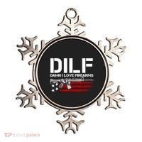 Gun American Flag DILF Damn I Love Firearms Ornament thumb 0