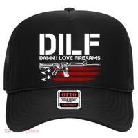 Gun American Flag DILF Damn I Love Firearms Hat thumb 0