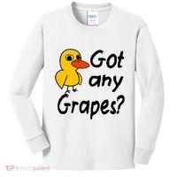Got Any Grapes The Duck Song Kids Long Sleeve Shirt thumb 0