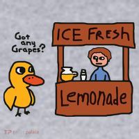 Got Any Grapes Duck Song Lemonade Women's Racerback Cropped Tank thumb 2