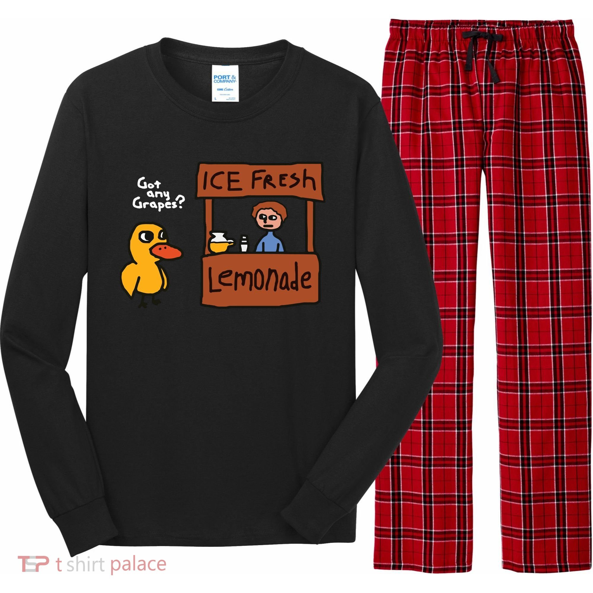 Got Any Grapes Duck Song Lemonade Long Sleeve Pajama Set