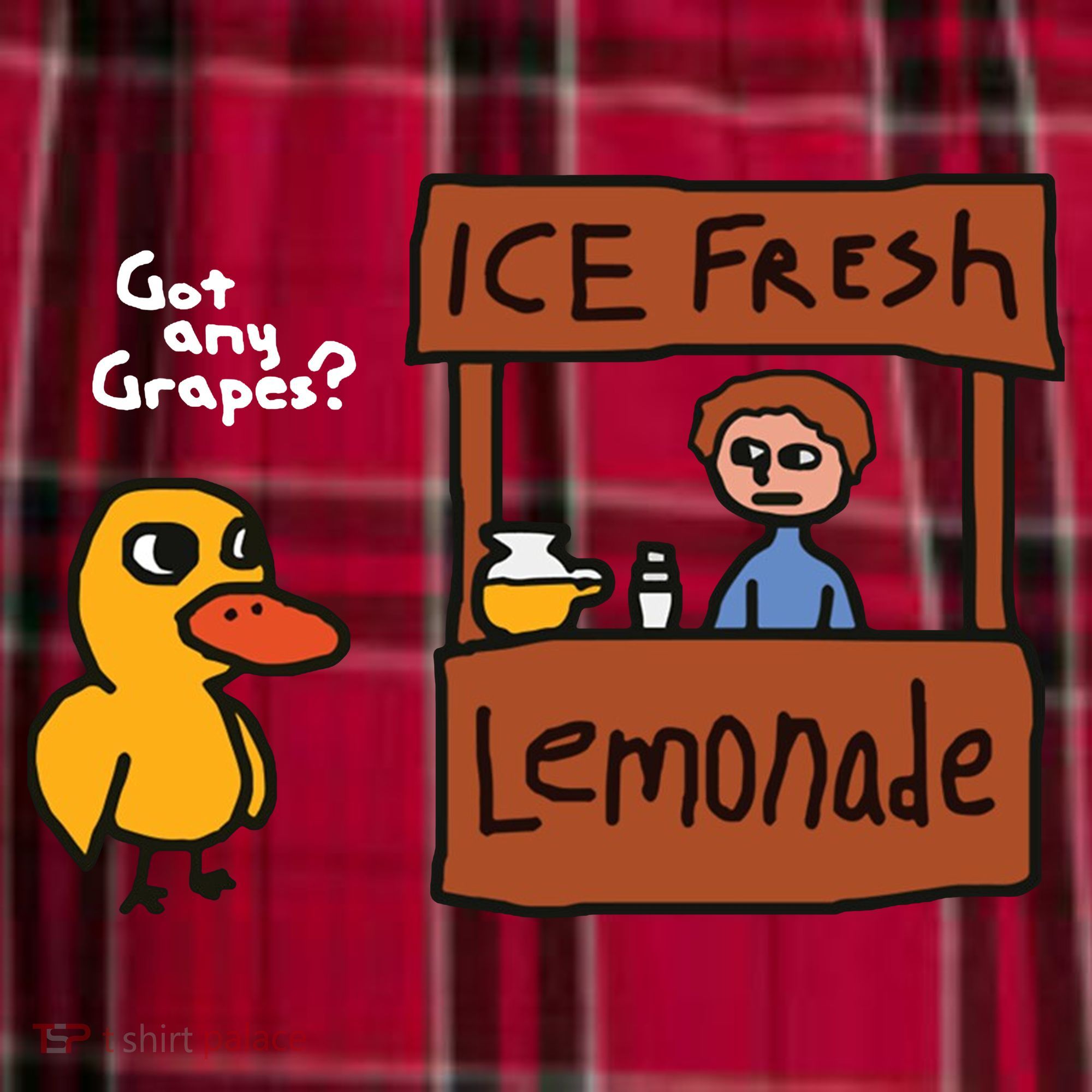 Got Any Grapes Duck Song Lemonade Men's Flannel Plaid Pajama Pants