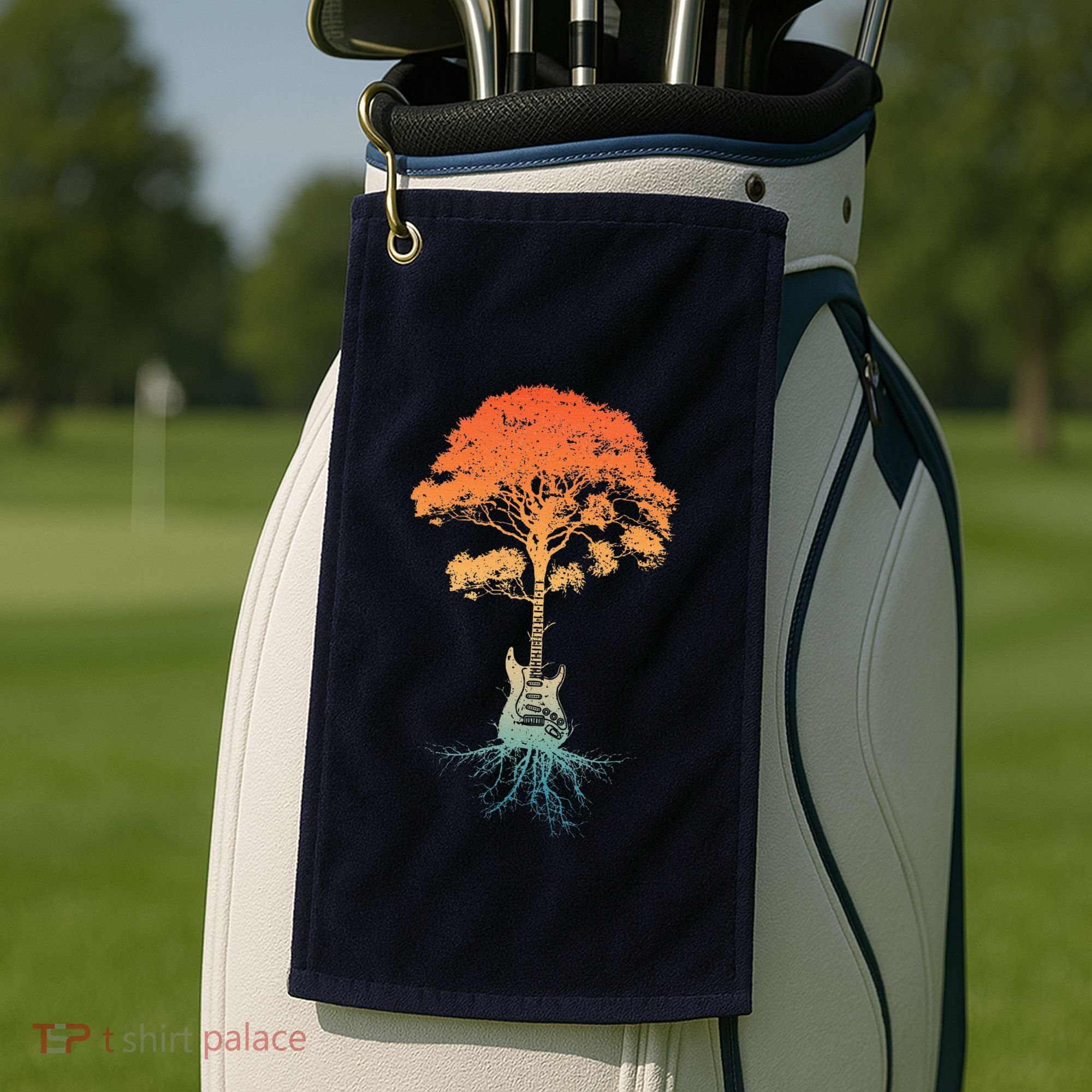 Guitar Art Guitar Player Rockstar Guitarist Golf Towel