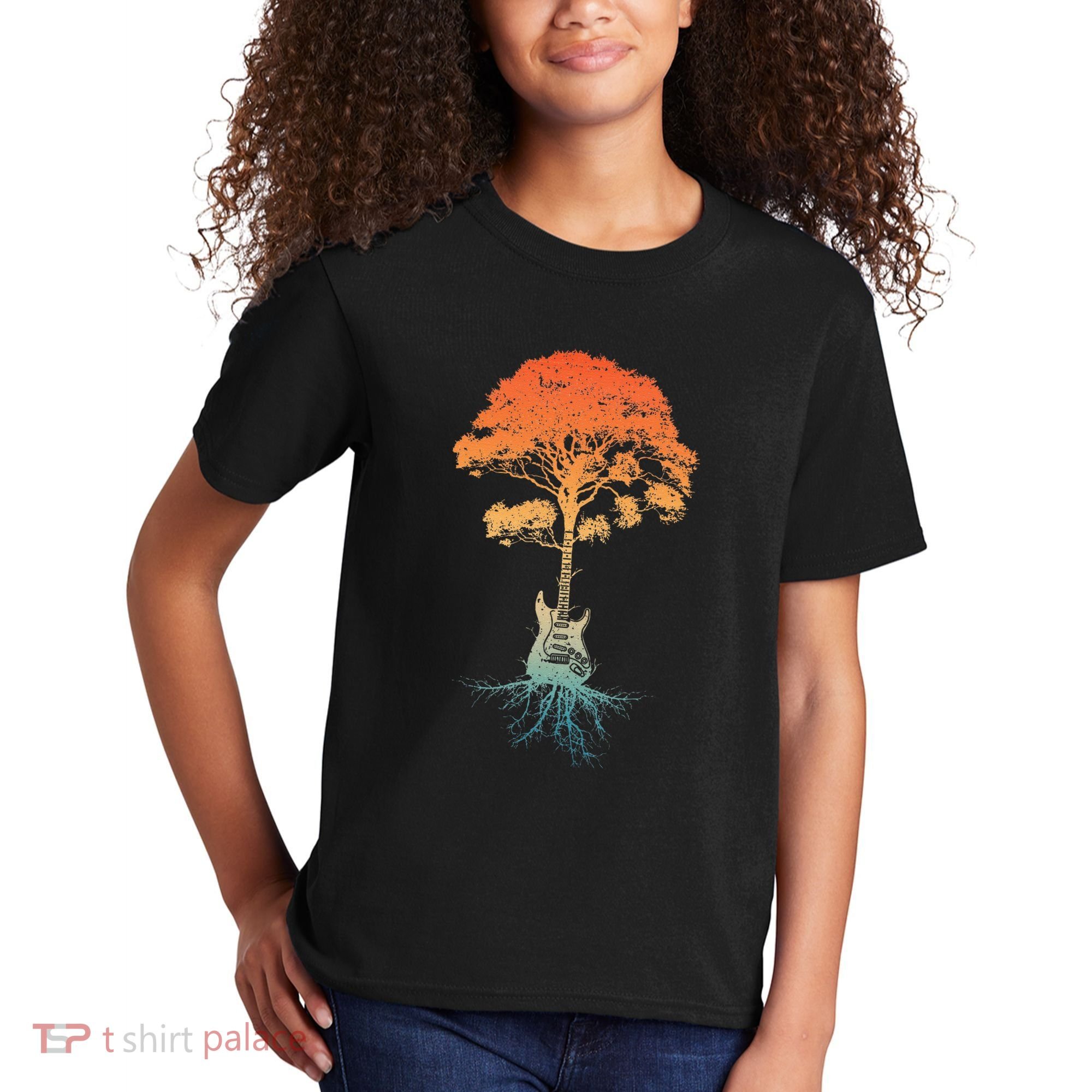 Guitar Art Guitar Player Rockstar Guitarist Kids T-Shirt