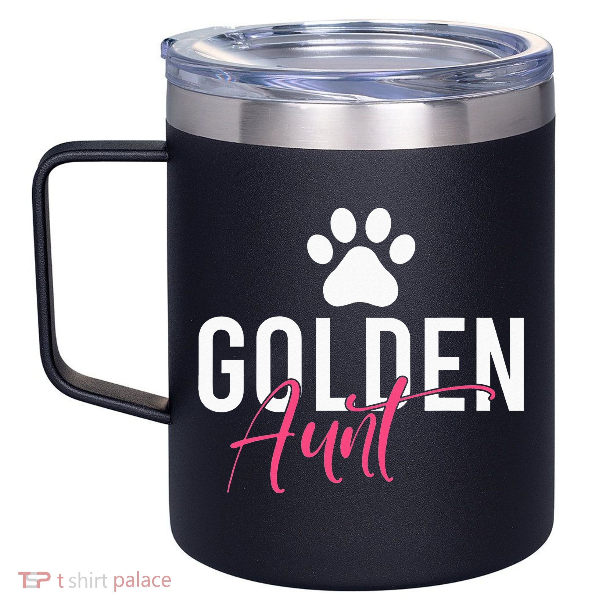 Golden Aunt Golden Retriever Aunt 12oz Stainless Steel Coffee Mug