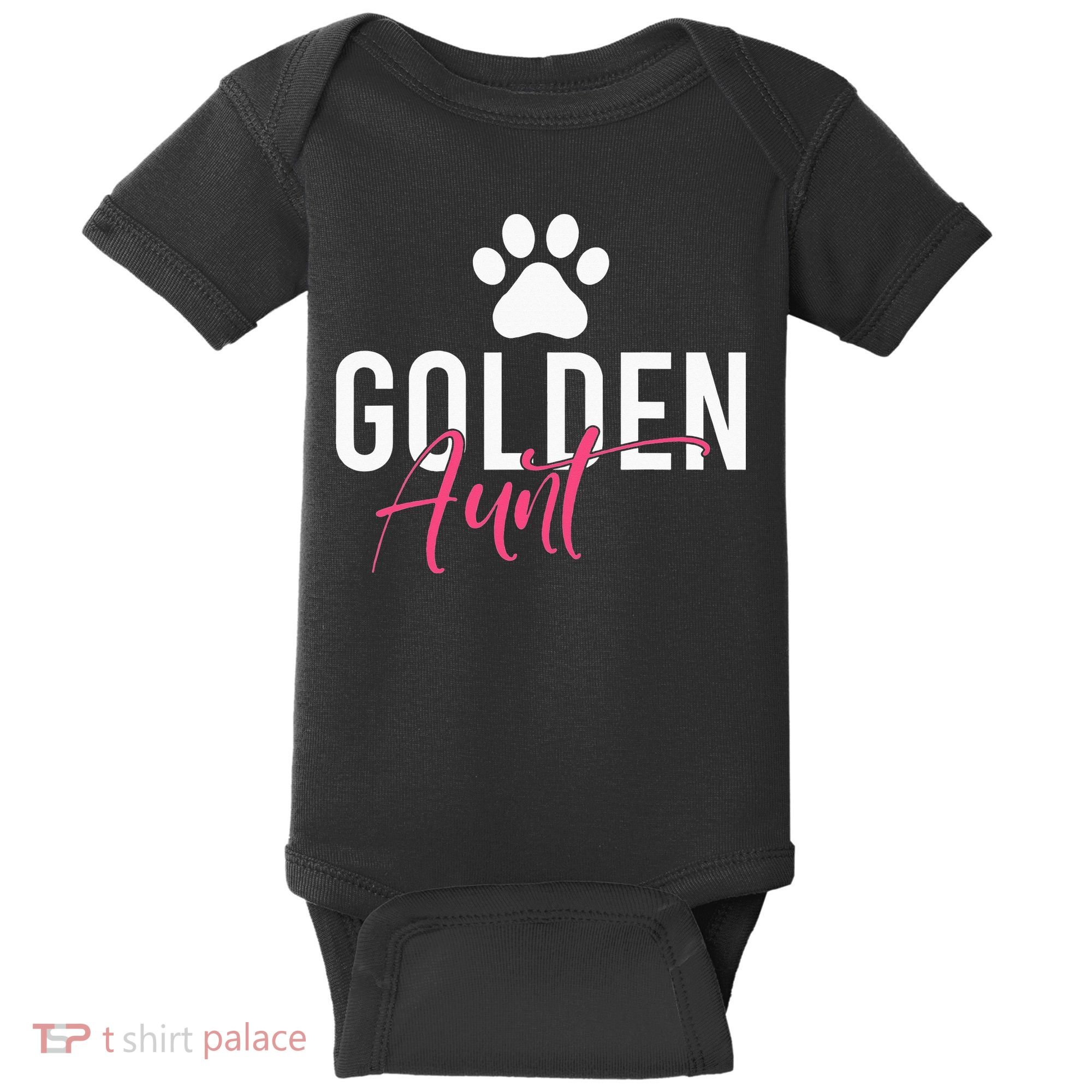 Golden Aunt Golden Retriever Aunt Baby Bodysuit