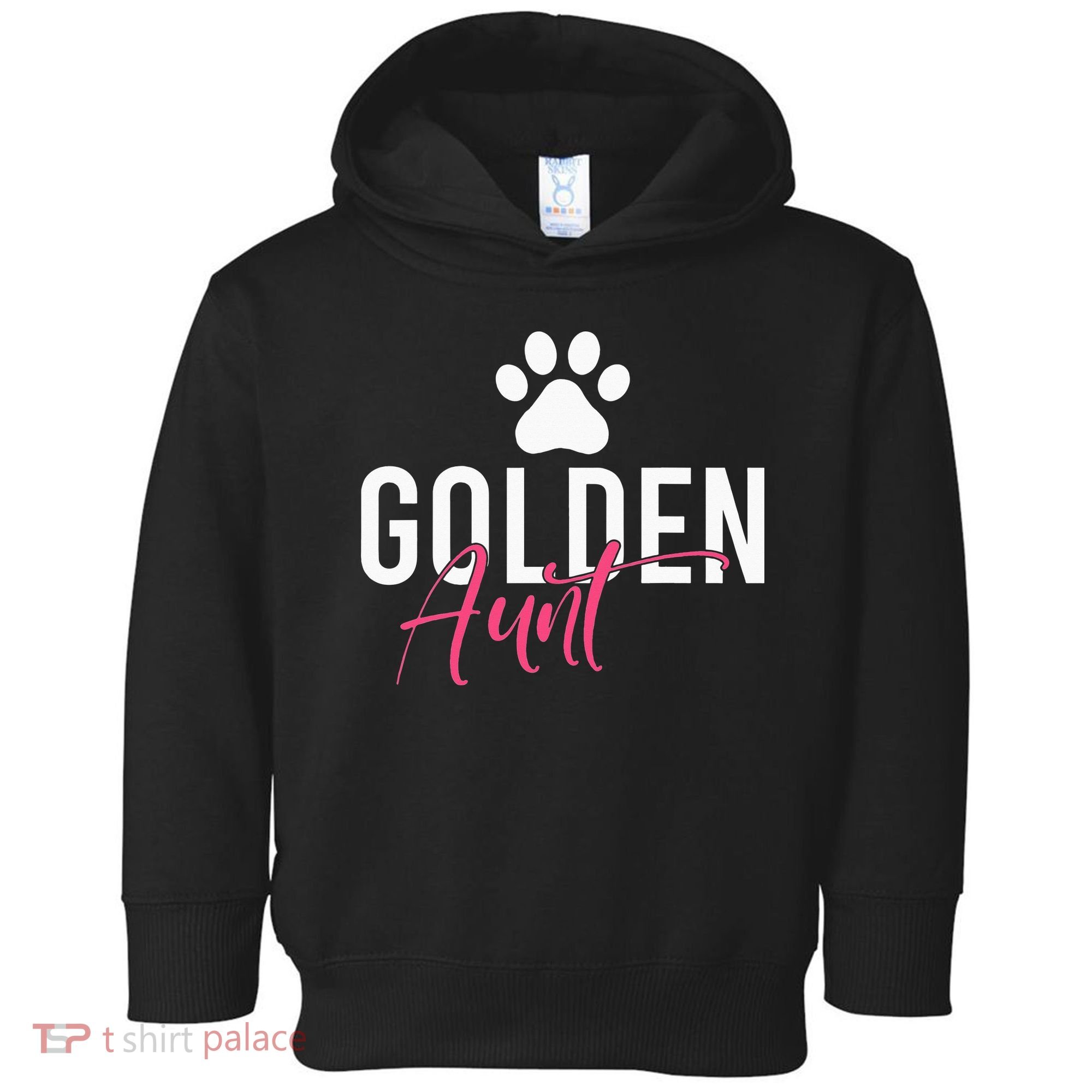 Golden Aunt Golden Retriever Aunt Toddler Hoodie