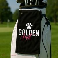 Golden Aunt Golden Retriever Aunt Golf Towel thumb 2