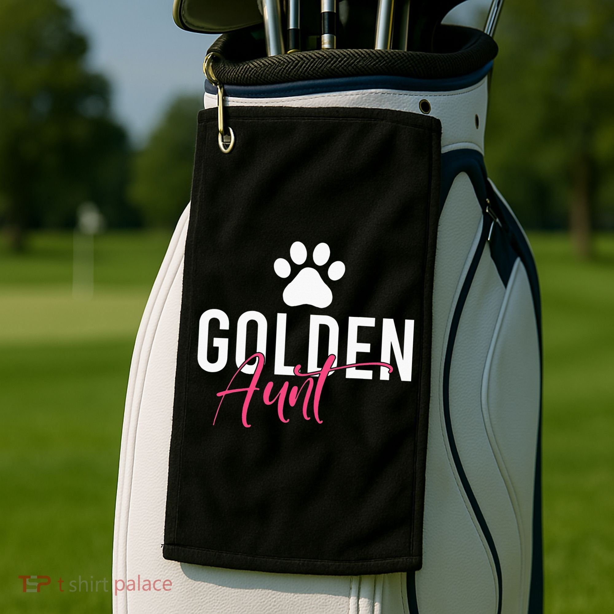 Golden Aunt Golden Retriever Aunt Golf Towel