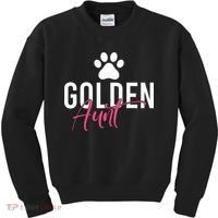 Golden Aunt Golden Retriever Aunt Kids Sweatshirt thumb 0
