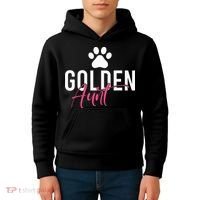Golden Aunt Golden Retriever Aunt Kids Hoodie thumb 4