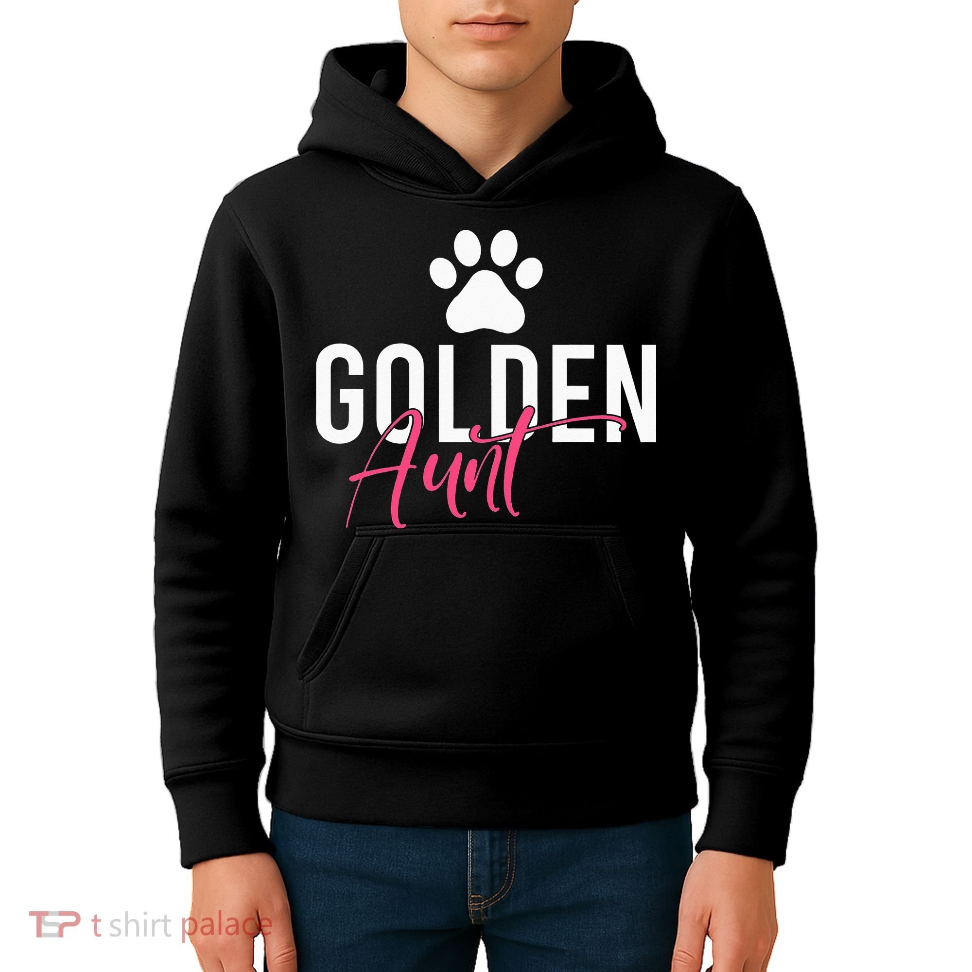 Golden Aunt Golden Retriever Aunt Kids Hoodie