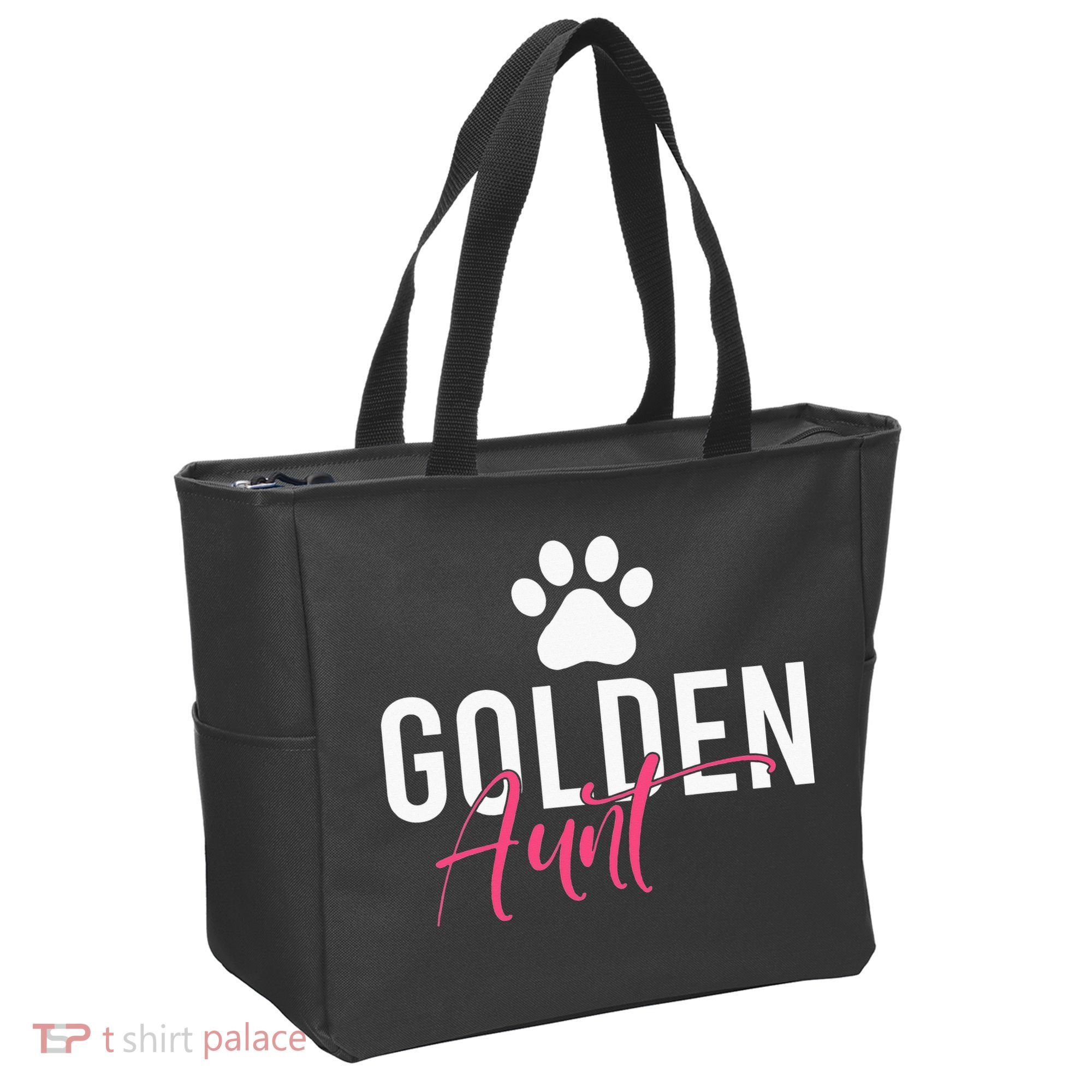 Golden Aunt Golden Retriever Aunt Tote Bag