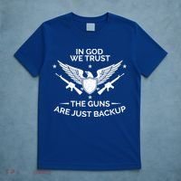 God And Guns Funny Gift Patriotic In God We Trust Pro Gun Gift T-Shirt thumb 5