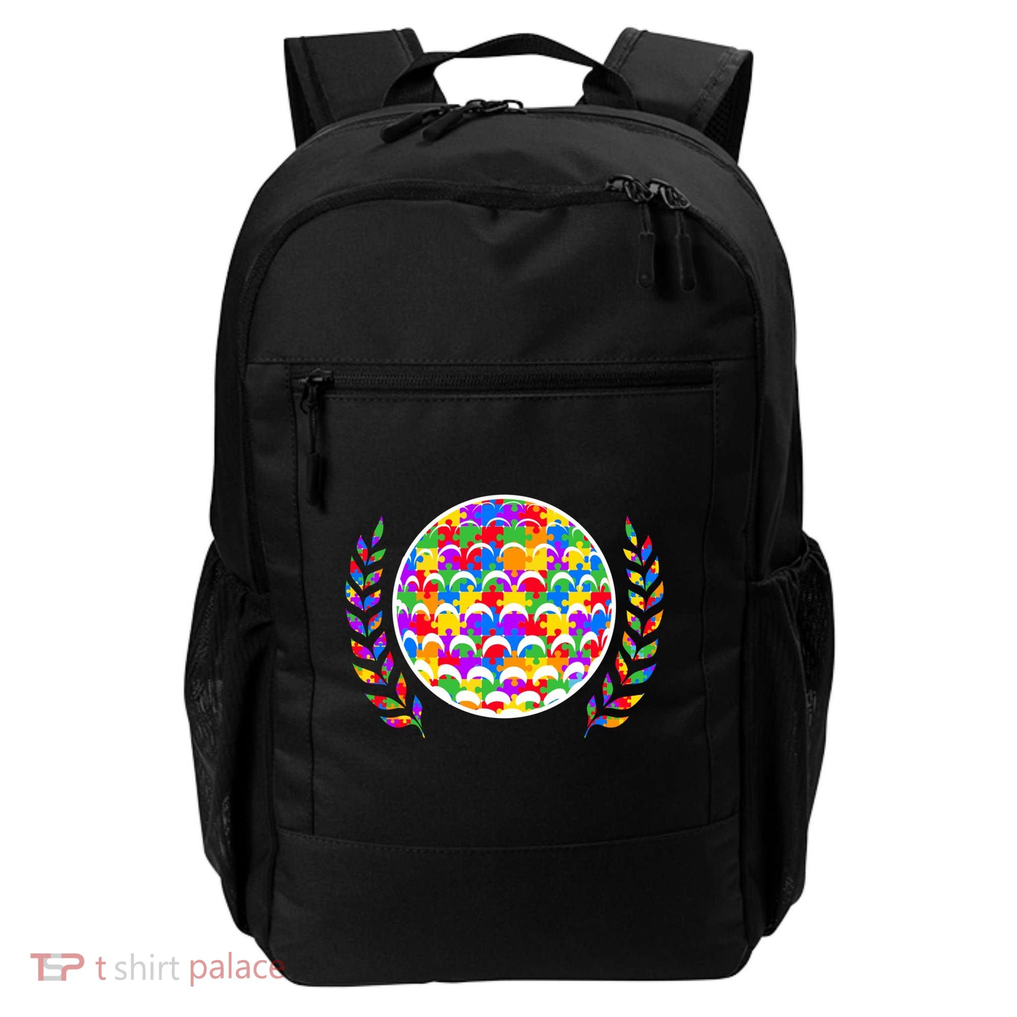 Golf Autism Golf Awareness Acceptance Golfers Tee Gift Backpack