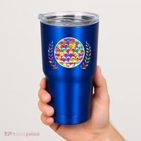 Golf Autism Golf Awareness Acceptance Golfers Tee Gift Tumbler thumb 2