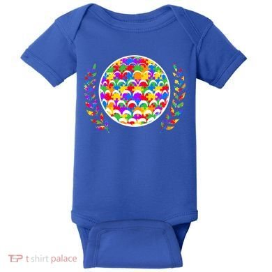 Golf Autism Golf Awareness Acceptance Golfers Tee Gift Baby Bodysuit