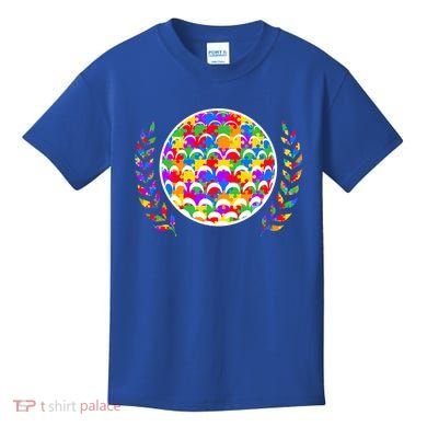 Golf Autism Golf Awareness Acceptance Golfers Tee Gift Kids T-Shirt