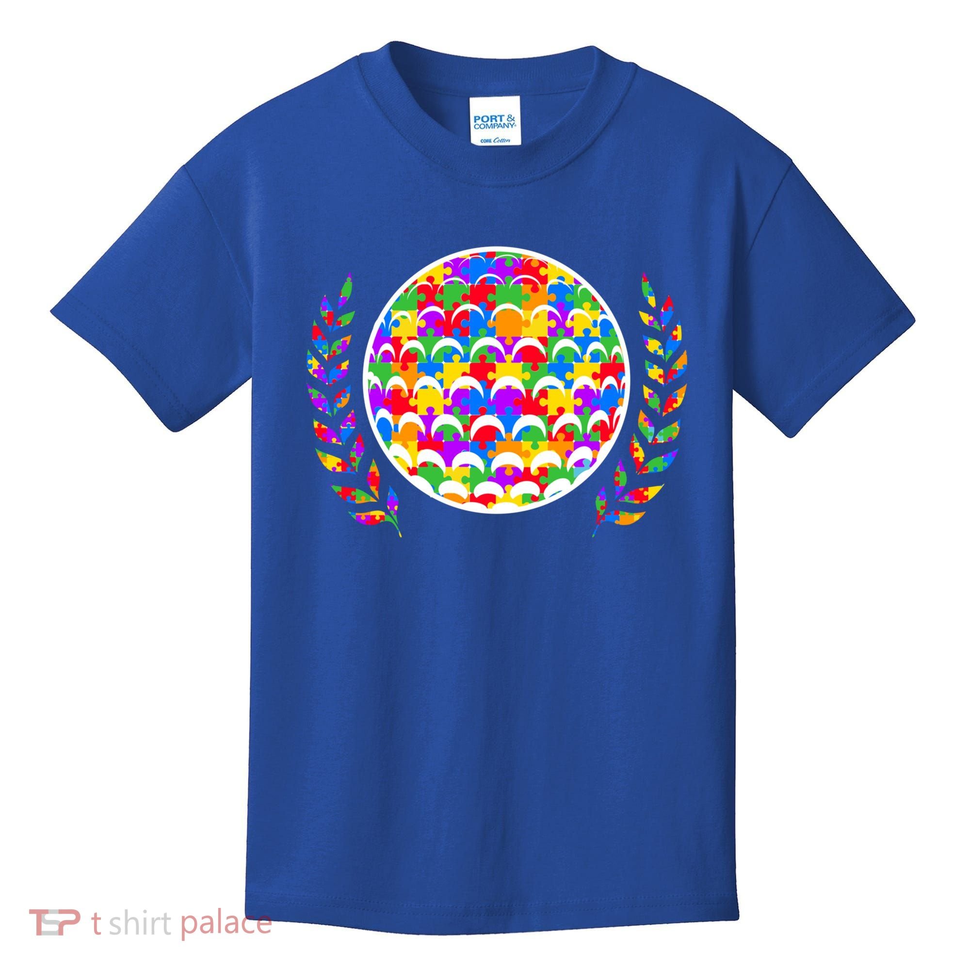 Golf Autism Golf Awareness Acceptance Golfers Tee Gift Kids T-Shirt