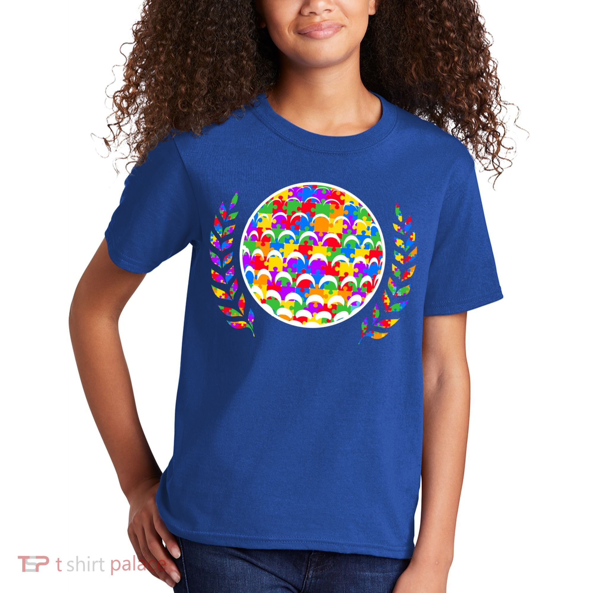 Golf Autism Golf Awareness Acceptance Golfers Tee Gift Kids T-Shirt