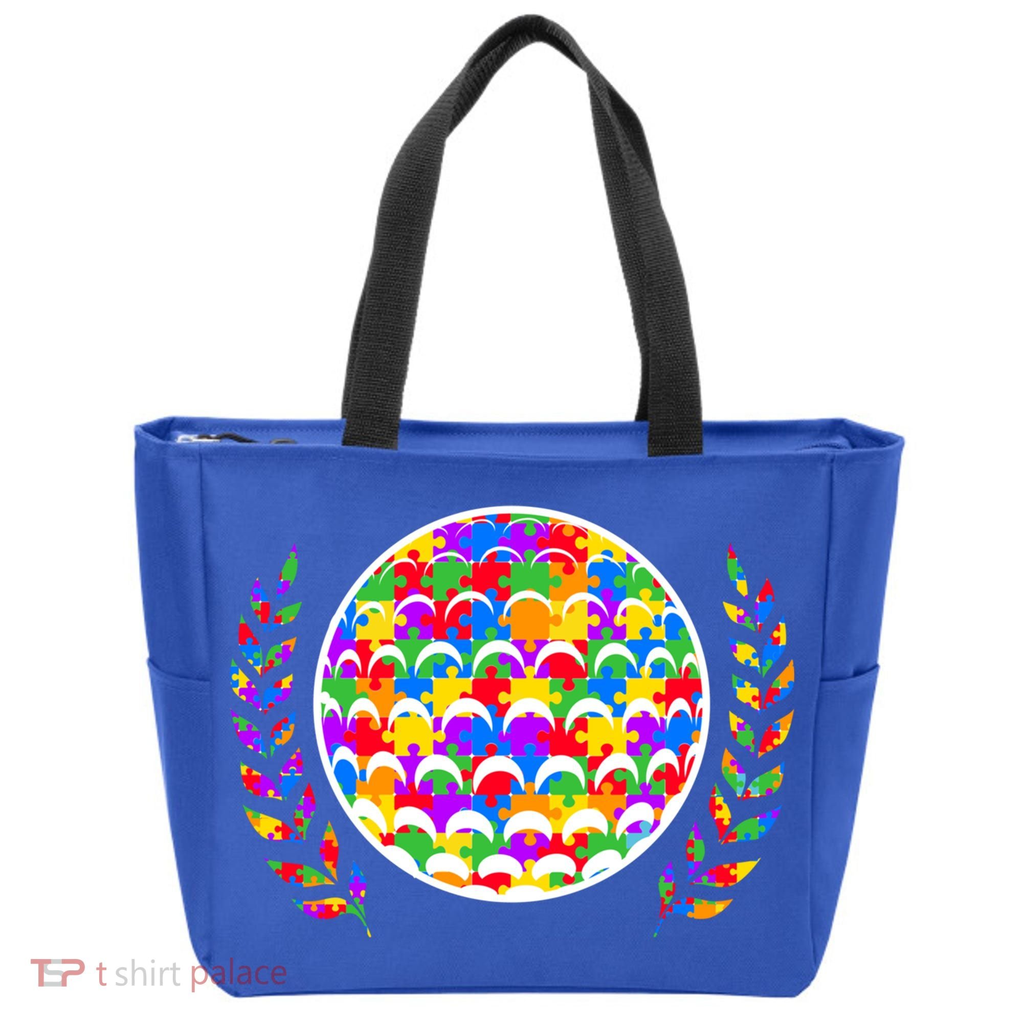 Golf Autism Golf Awareness Acceptance Golfers Tee Gift Tote Bag