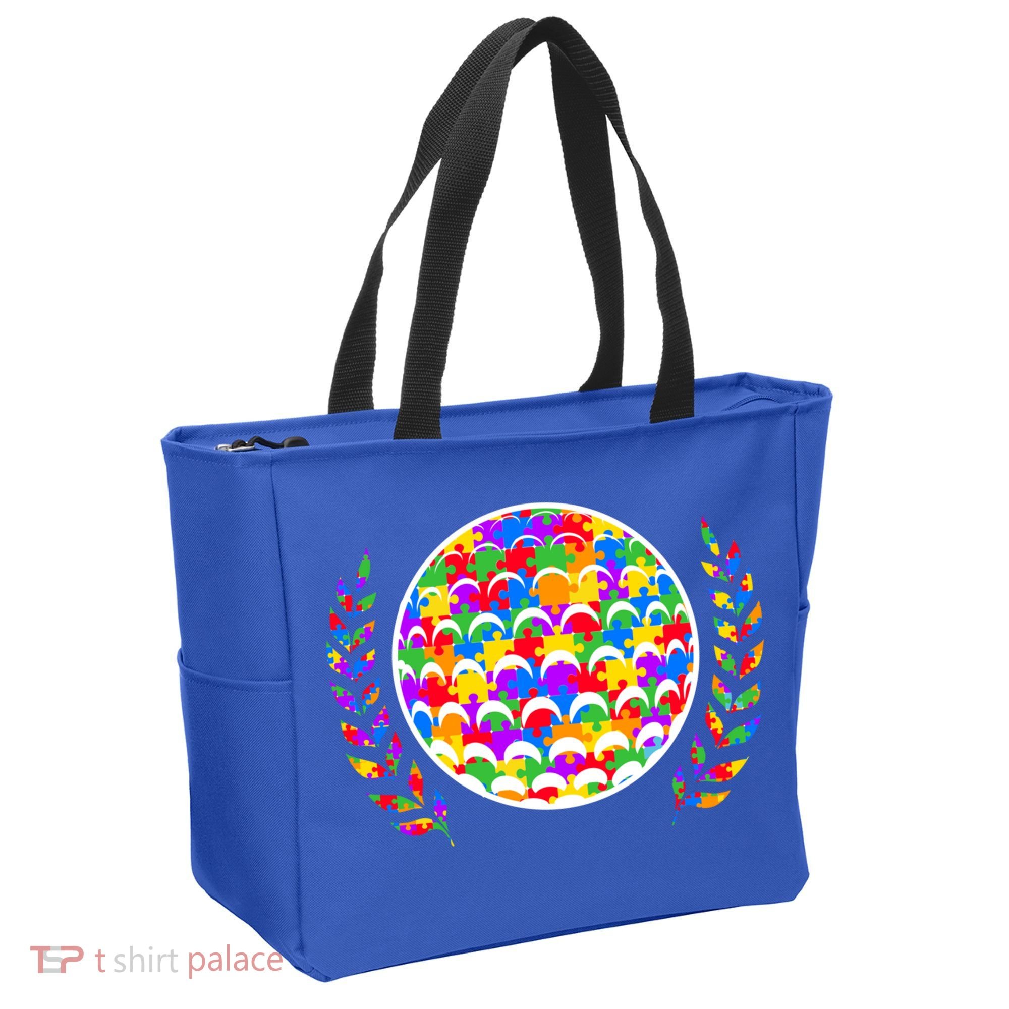 Golf Autism Golf Awareness Acceptance Golfers Tee Gift Tote Bag