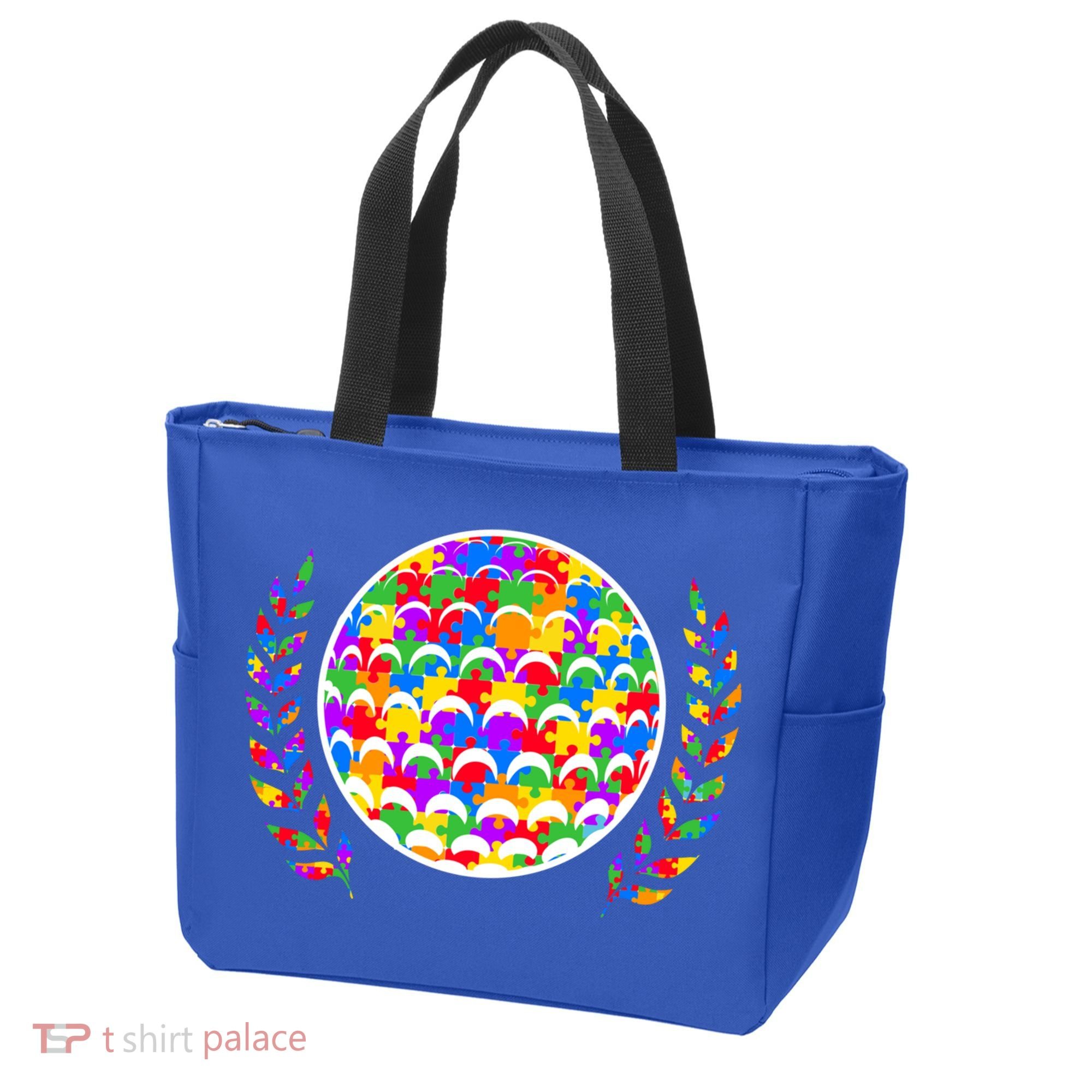 Golf Autism Golf Awareness Acceptance Golfers Tee Gift Tote Bag