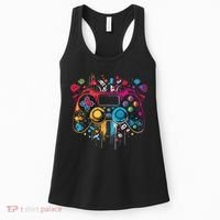Gamer Aesthetic Graphic Gaming Video Games Teens Women's Tank Top thumb 0