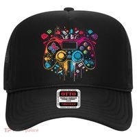 Gamer Aesthetic Graphic Gaming Video Games Teens Hat thumb 0