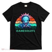 Gamesolotl Axolotl Gamer Kawaii Anime Gaming  T-Shirt thumb 0