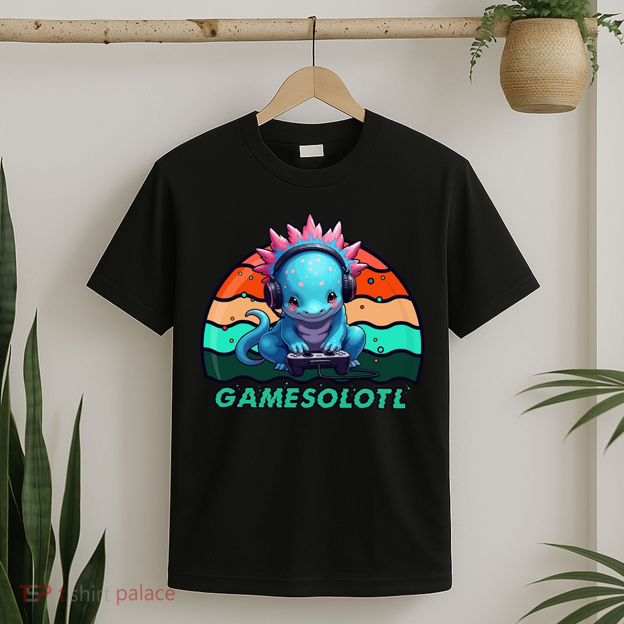 Gamesolotl Axolotl Gamer Kawaii Anime Gaming  T-Shirt