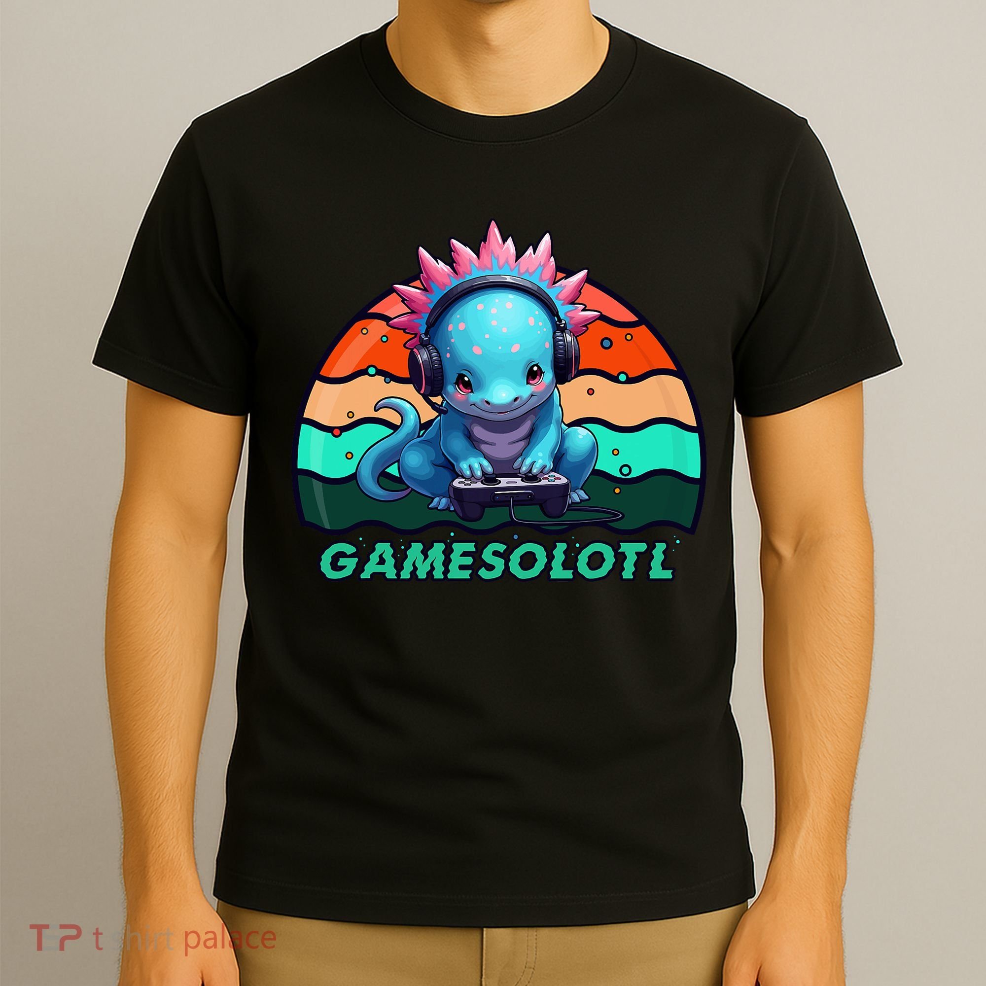 Gamesolotl Axolotl Gamer Kawaii Anime Gaming  T-Shirt