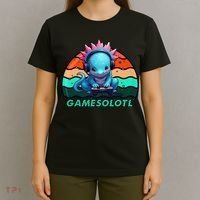 Gamesolotl Axolotl Gamer Kawaii Anime Gaming  T-Shirt thumb 4