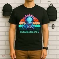 Gamesolotl Axolotl Gamer Kawaii Anime Gaming  T-Shirt thumb 6