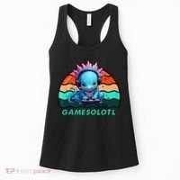 Gamesolotl Axolotl Gamer Kawaii Anime Gaming  Women's Tank Top thumb 0