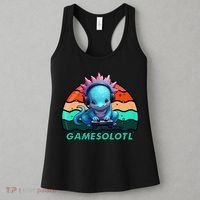 Gamesolotl Axolotl Gamer Kawaii Anime Gaming  Women's Tank Top thumb 3