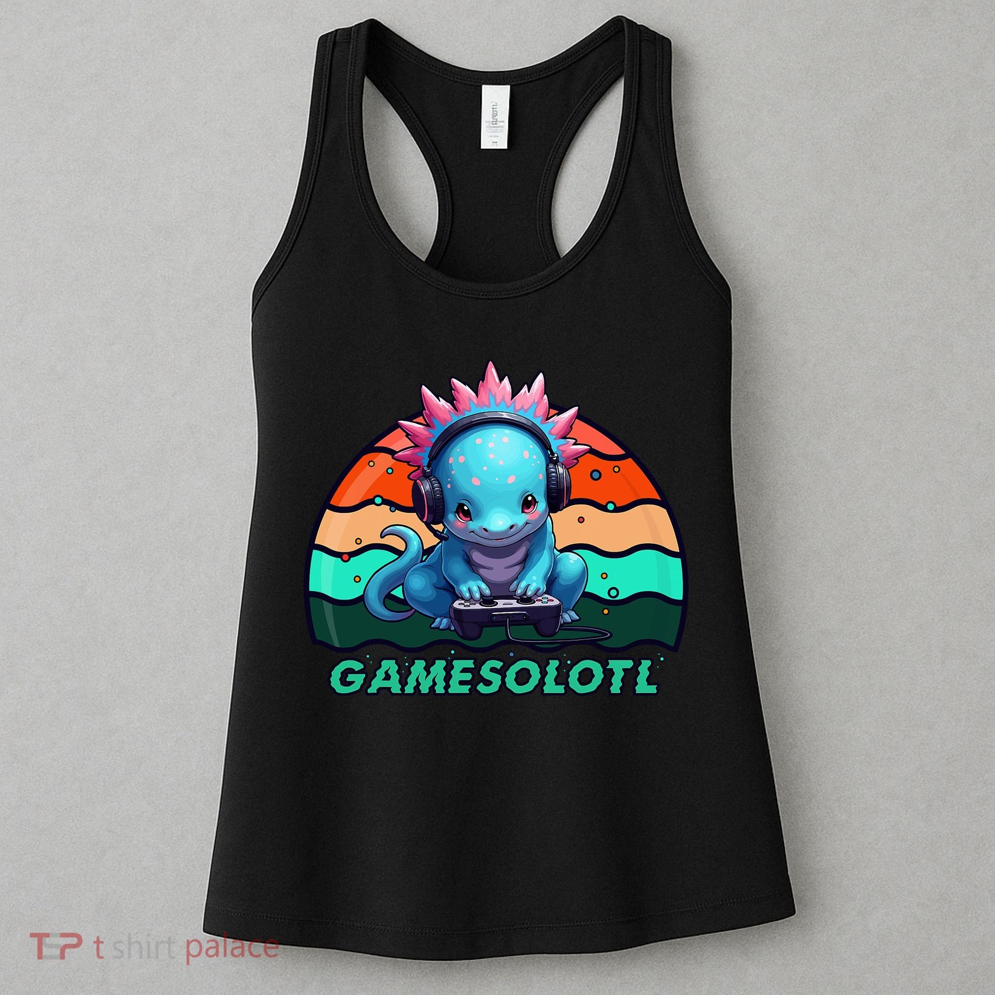 Gamesolotl Axolotl Gamer Kawaii Anime Gaming  Women's Tank Top