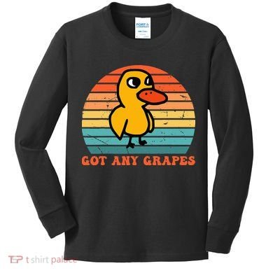 Got Any Grapes Duck Vintage Kids Long Sleeve Shirt